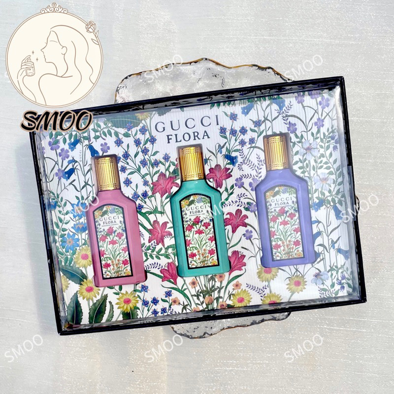 【Miniature】Gucci Flora Gorgeous Gardenia/Jasmine/Magnolia Eau de Parfum 5ml*3pcs