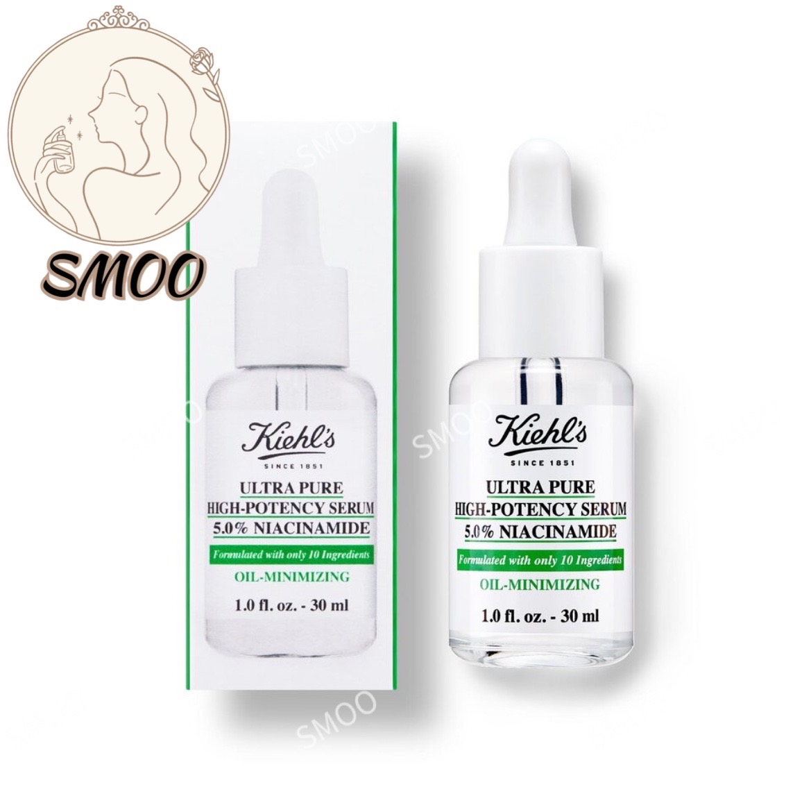 Kiehl's Ultra Pure High-Potency Serum 5.0% Niacinamide/9.8% Glycolic Acid/1.5% Hyaluronic Acid 30ml